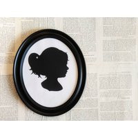 Handcut Silhouette, Framed, Custom Profile, Personalized Gift For Mom, Her, Grandparent, Mothers Jew | Etsy (US)