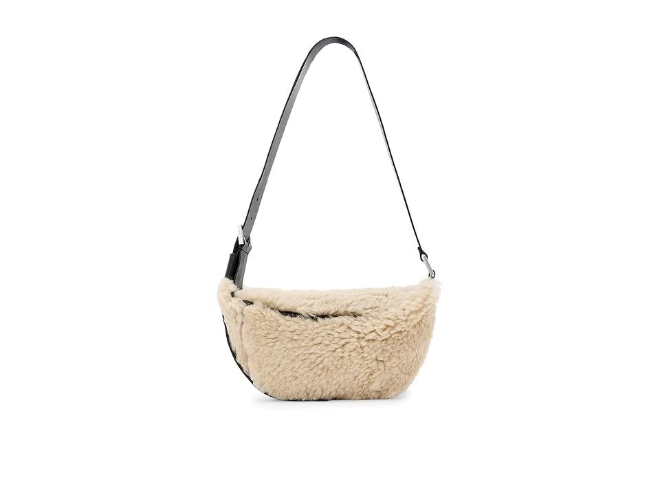 AllSaints Luna Shearling Xbody Cross Body Women's Handbags Natural/Black | Zappos