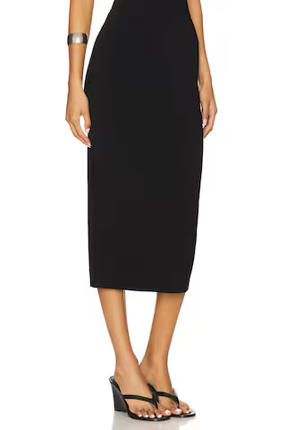 Norma Kamali Straight Skirt in Black from Revolve.com | Revolve Clothing (Global)