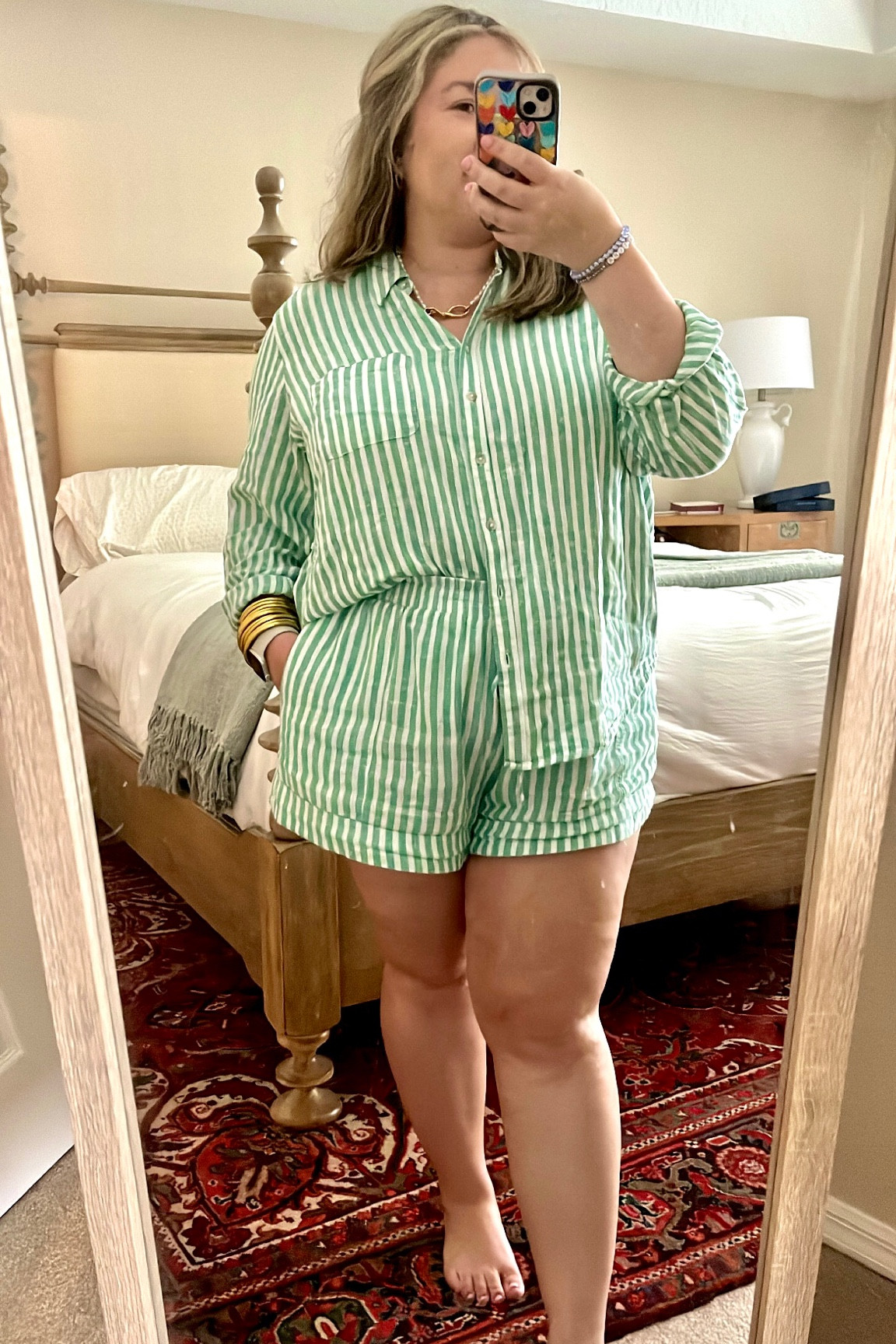 Work from home// wfh // lounge set // linen // linen set // striped // seersucker // target // summer set // beach outfit // boat day // casual outfit // linen outfit // linen shorts // linen shirt // comfy // casual //ootd // green stripes // masters outfit // travel outfit

#LTKunder50 #LTKtravel #LTKSeasonal