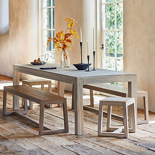 Knoll Slatted Teak Dining Table | Terrain