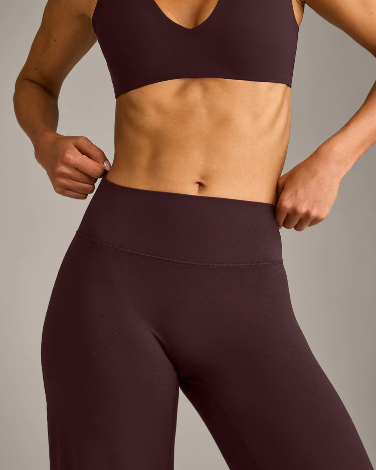 SoftMotion™ Straight Leg Bottoms with Gray Logo 
 Plum Brown | Oner Active (UK / US)