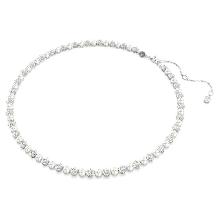 Swarovski Matrix Crystal Pearl Tennis Necklace | Jomashop.com & JomaDeals.com