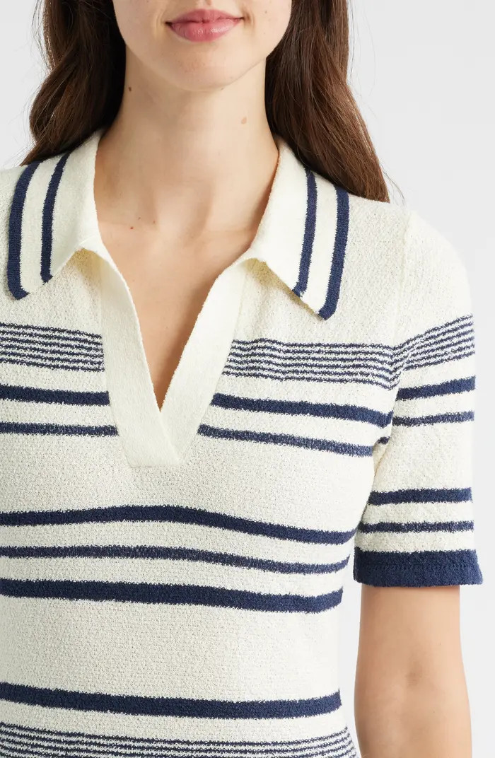 Stripe Midi Polo Sweater Dress | Nordstrom