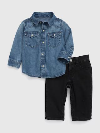 Baby Western Denim Outfit Set with Washwell | Gap (US)