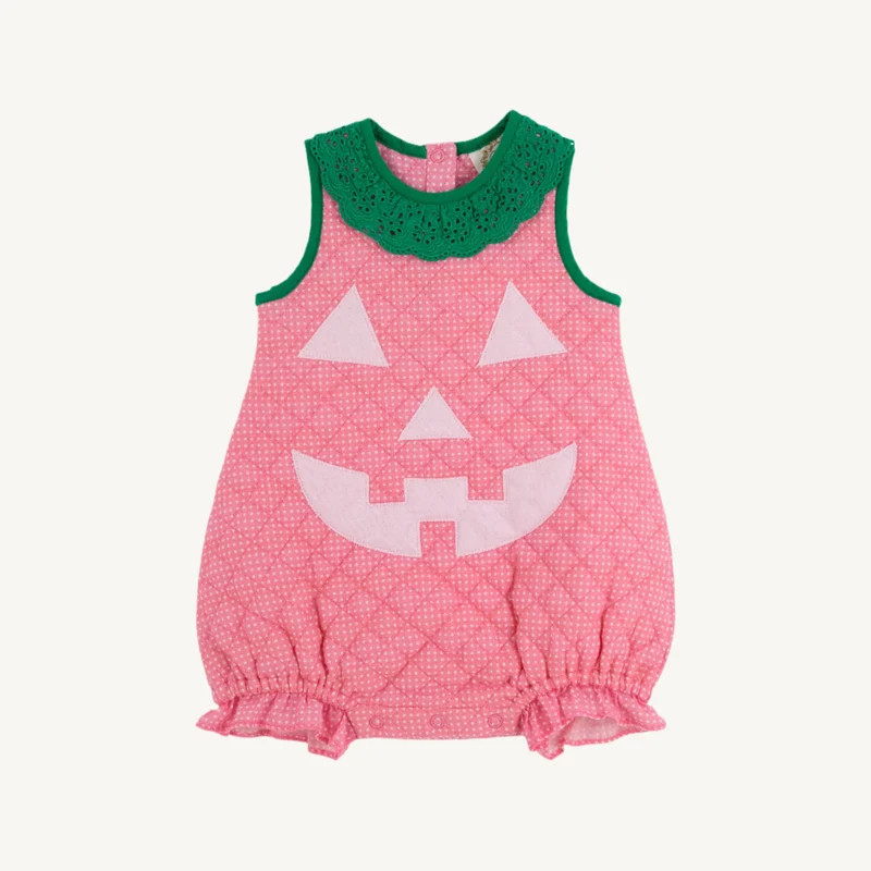 Halloween Pink Pumpkin Costume (Infant) - Pink Micro Dot | The Beaufort Bonnet Company