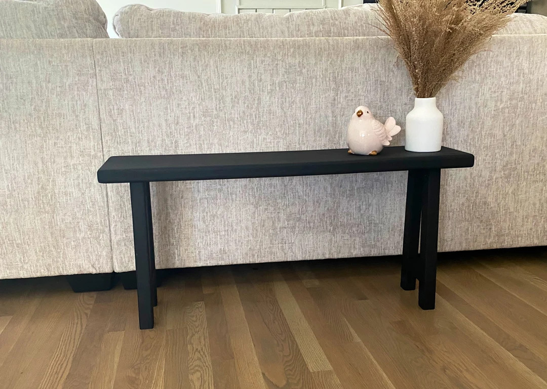 Handmade Entryway Bench: Black Farmhouse Decor - Etsy | Etsy (US)