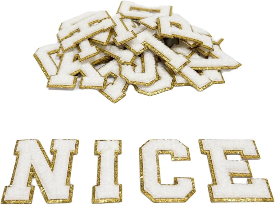 Chenille Letter Patches Self-Adhesive, 26PCS A-Z Alphabet Embroidered Applique Kit for Clothing, ... | Amazon (US)