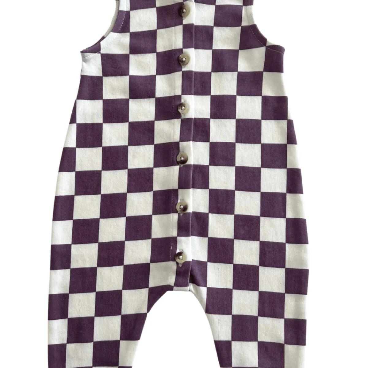 Berry Cheesecake Checkerboard / Organic Bay Jumpsuit | SpearmintLOVE