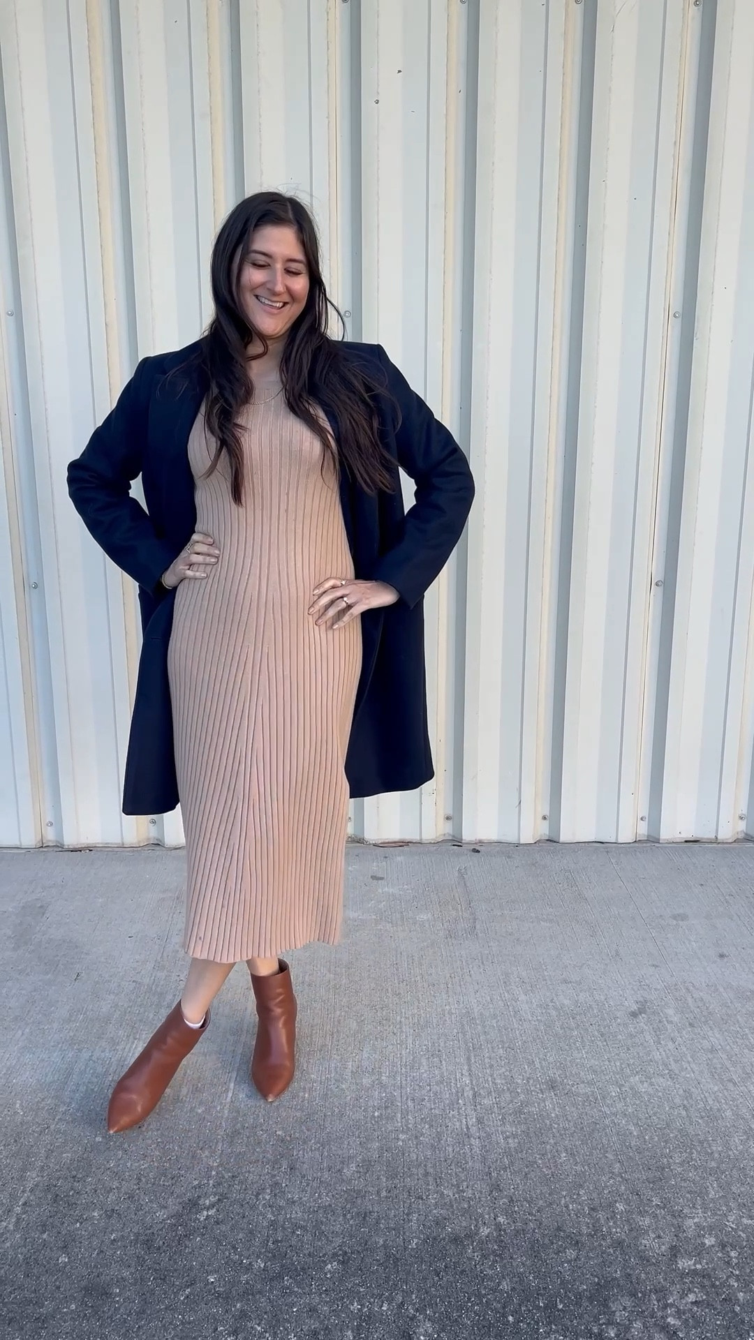 Winter outfit. Sweater dress, and coat.🧥 

#LTKdayinmylife #LTKootd #LTKWorkwear