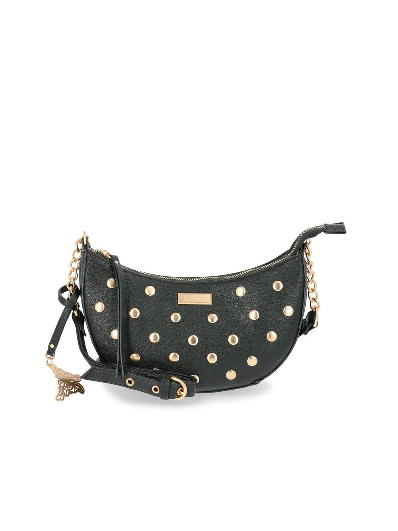 Jessica Simpson Women's Blanche Studded Crossbody Handbag, Meteorite - Walmart.com | Walmart (US)