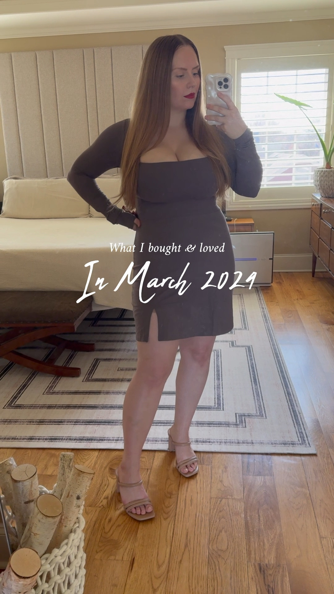 What I Bought & Loved in March 2024

Flare Mini Dress ($40) — a “sporty, sexy but still acceptable for daily wear” kinda-dress. Love how stretchy this one is because my postpartum body is changing by the minute 👌🏻

Wide Mule Sandals ($35) — my gf Natalie got me into Target heels and these sandals come in wide-sizes! Perfect for feet that just aren’t the same after 🤰🏼

Sephora Red Lip Stain ($15) — Jenna Lyon’s favorite red lip doesn’t disappoint. I’ve been searching for a great red for two years since Stila discontinued my old favorite and will def be wearing this one nonstop now 💋

Y2K Sunglasses ($5) — I hate to invest too much in trends so when I found these throwback Sunnies for $5, I couldn’t say no. Surprisingly effective at sun protection too!

13” Vase ($50) — finally found the right vase to switch out my old one on our kitchen island. Love the greenery I found at Park & Oak for it too 🤍

#LTKxSephora #LTKSeasonal #LTKxTarget