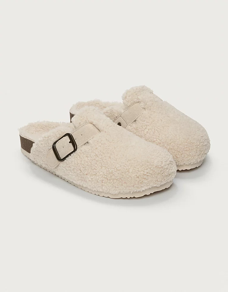 Borg Corkbed Mule Slippers | The White Company UK & ROW