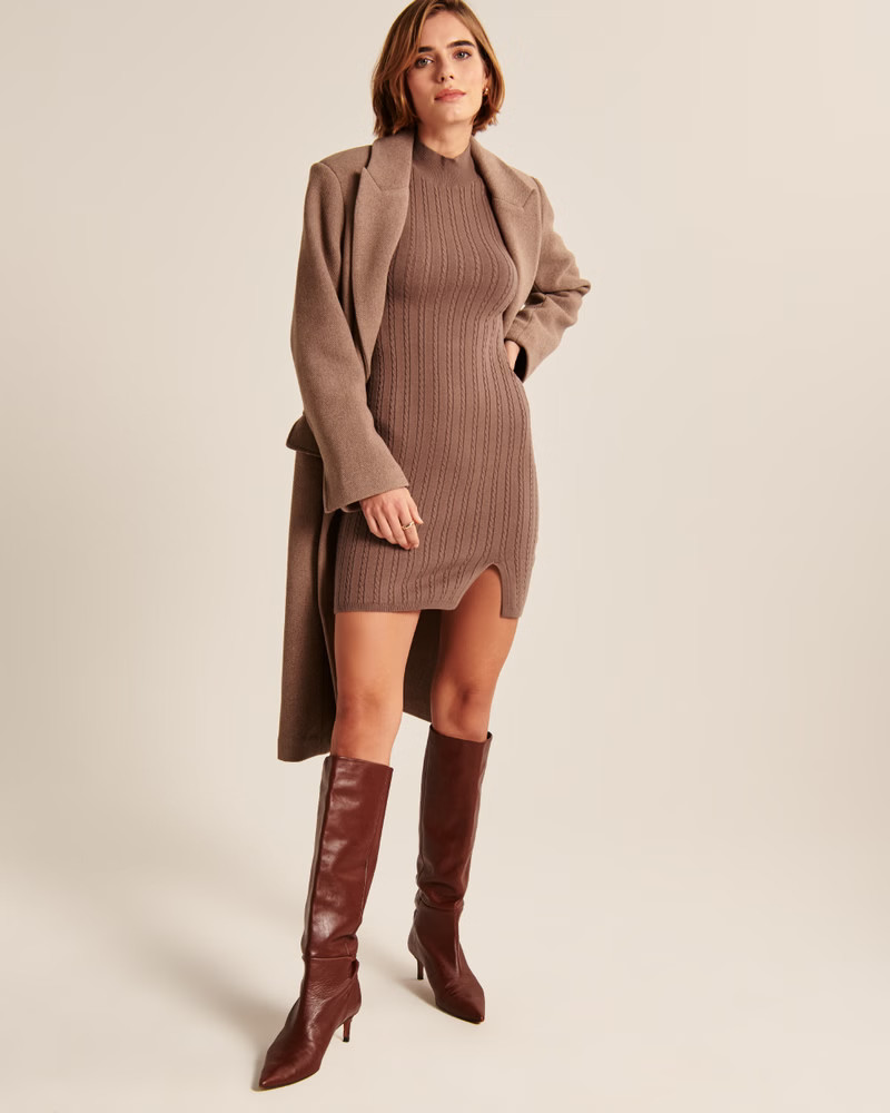 Mockneck Mini Sweater Dress | Abercrombie & Fitch (US)