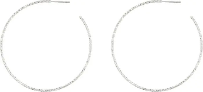 Argento Vivo Sterling Silver Diamond Cut Wire Hoop Earrings | Nordstromrack | Nordstrom Rack