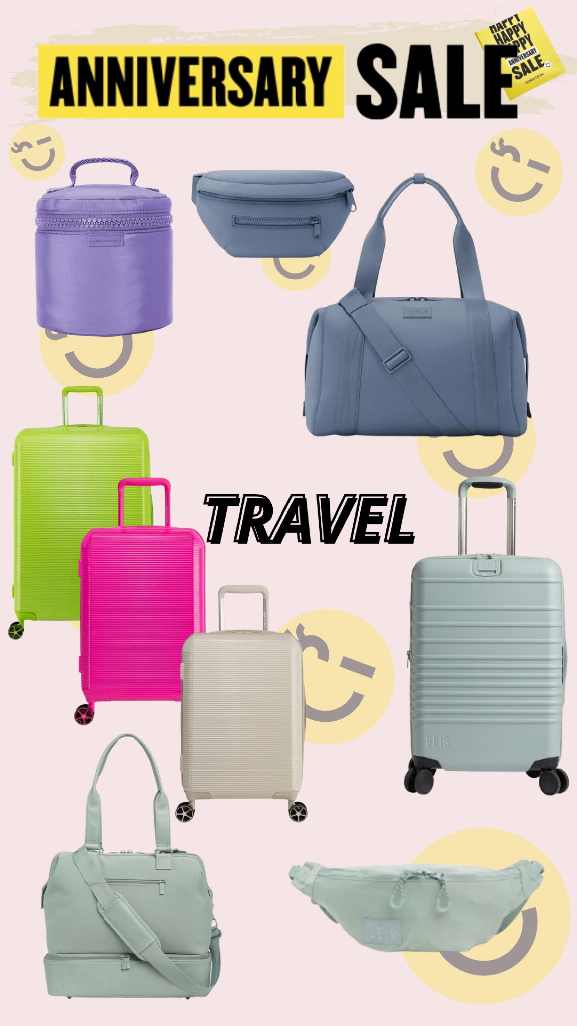 Nordstroms anniversary sale, luggage, bags, travel, Fanny pack, duffle bag, Beis 

#LTKtravel #LTKBacktoSchool #LTKxNSale