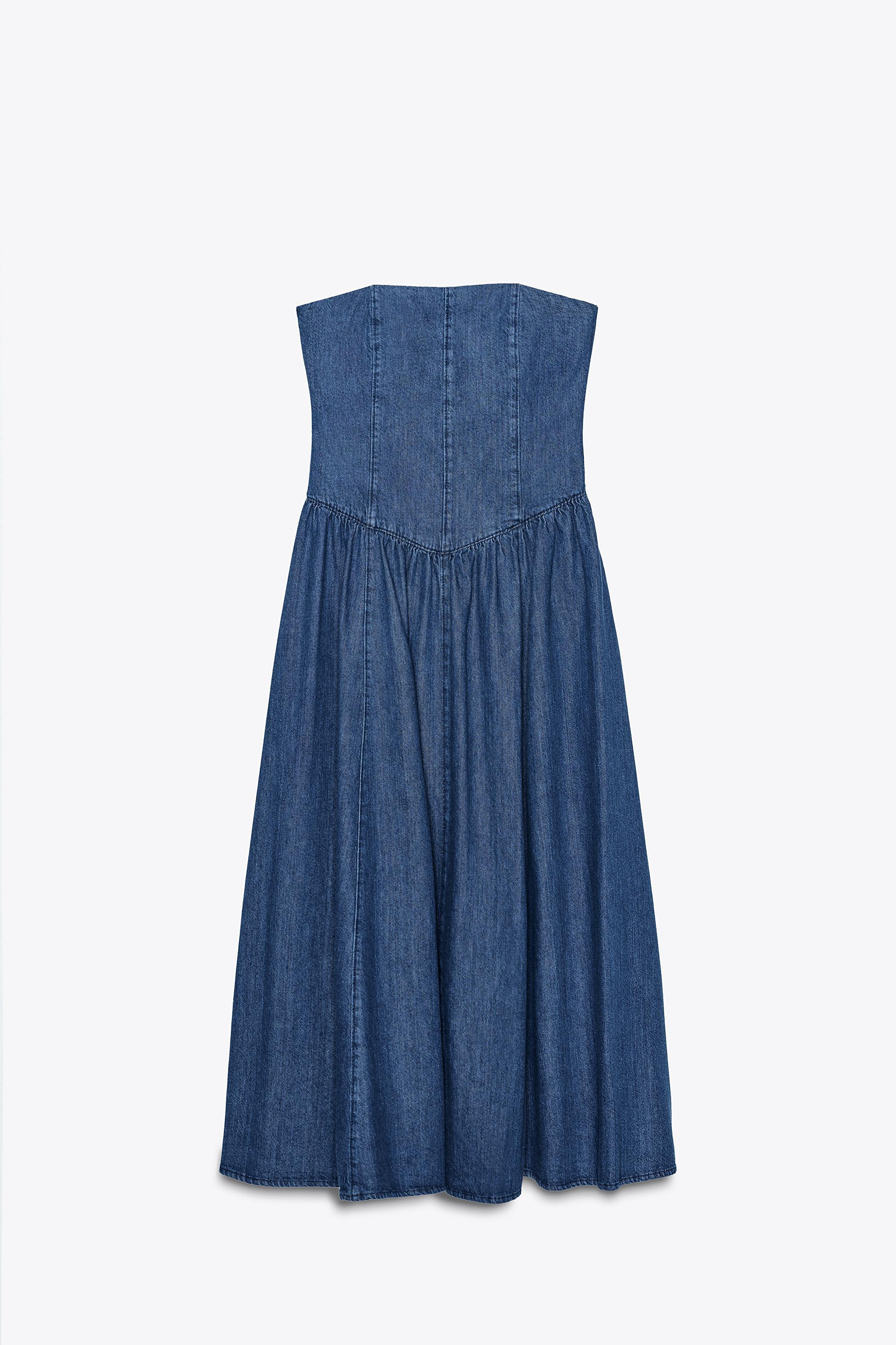 TRF DENIM MIDI DRESS | Zara US