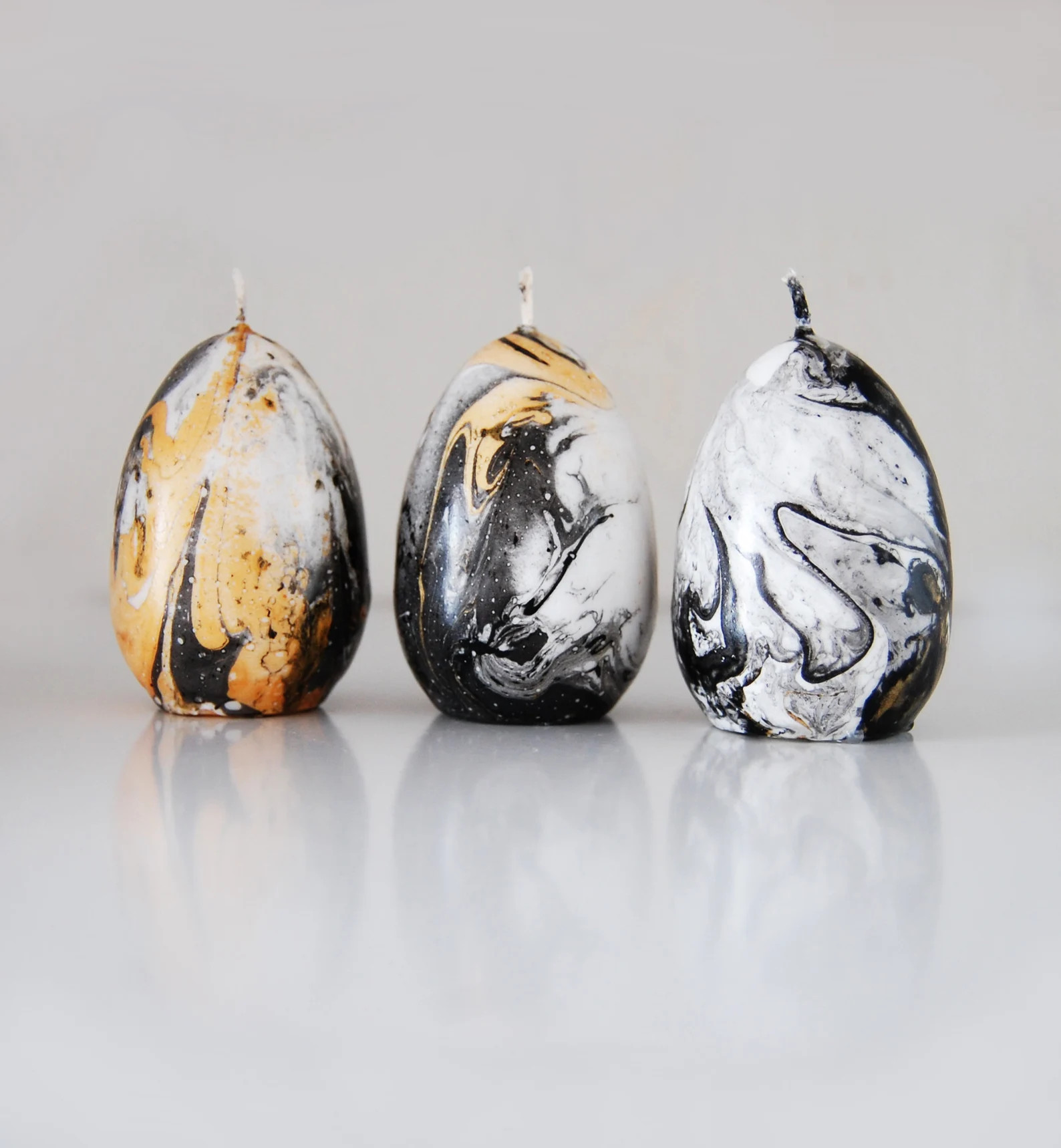 Easter Egg Candles Set of 3 Marble Modern Easter Table | Etsy | Etsy (US)