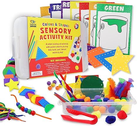 Jumbo 130 Colors and Shapes Educational Sensory Bin for Toddlers and Kids. Ideal sensory toy full... | Amazon (US)