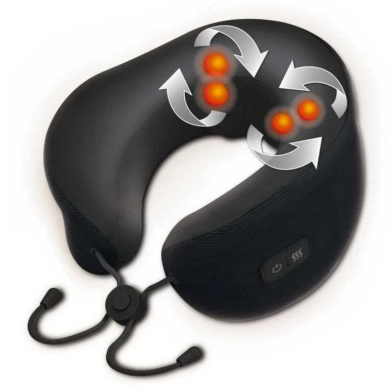 Health Touch Shiatsu Travel Neck Massager, Cordless, 2 Massage and Heat Settings, Auto Shut-off, ... | Walmart (US)