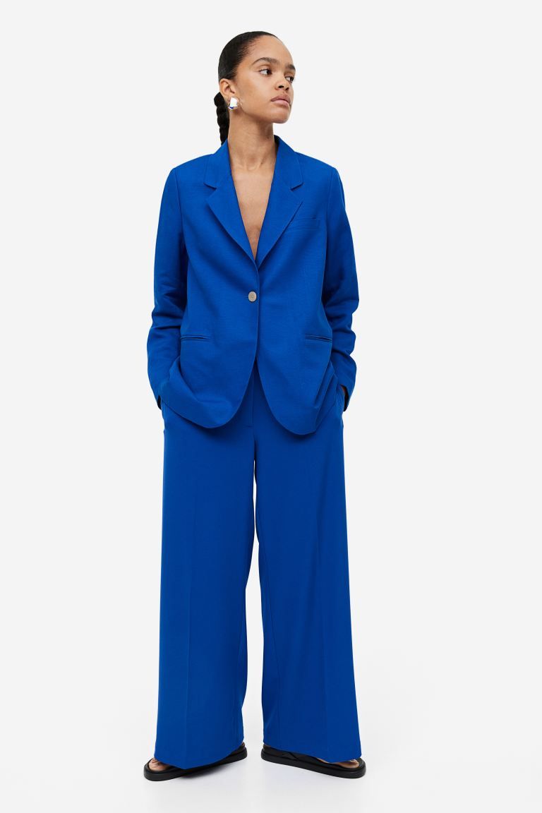 Wide-leg Dress Pants - Bright blue - Ladies | H&M US | H&M (US + CA)