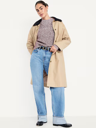 SoSoft Cropped Mock-Neck Sweater | Old Navy (US)