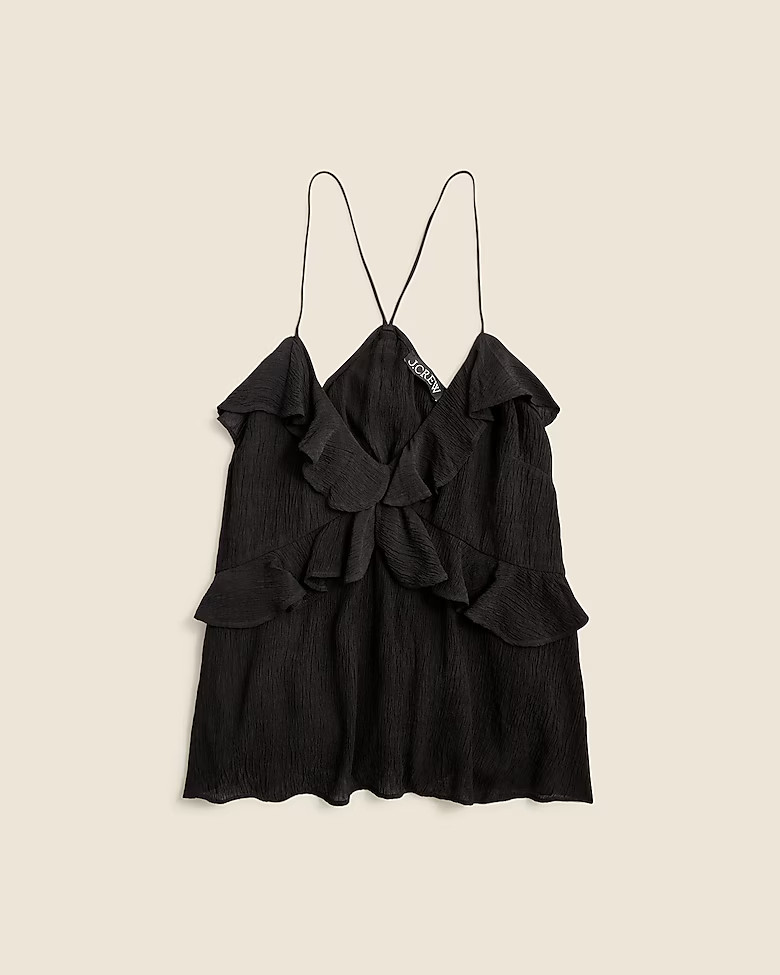 Pre-order Drapey ruffle tank top | J. Crew US