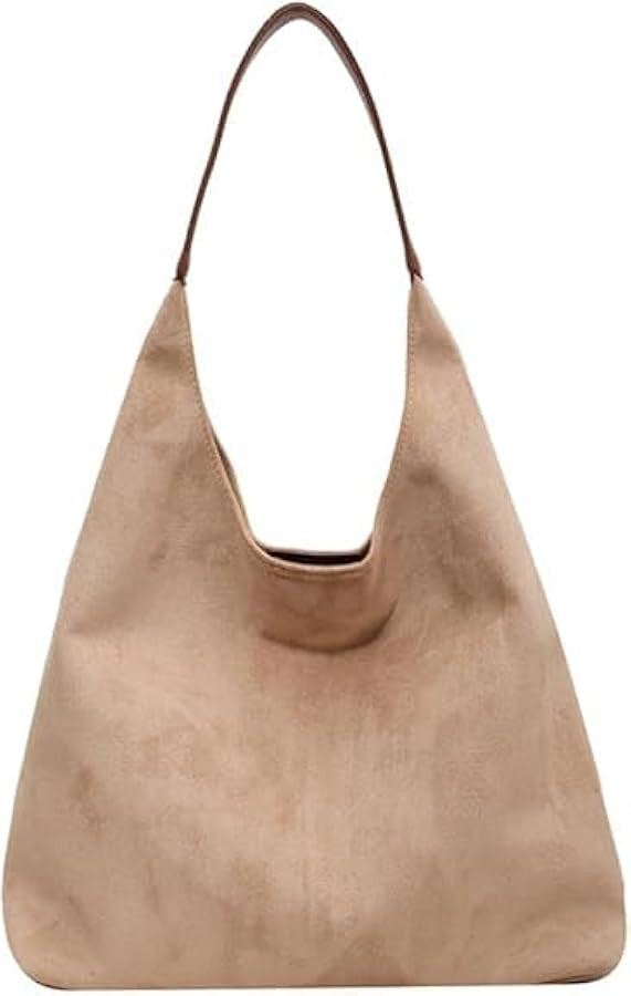 2024 New Suede Hobo Bag for Women Slouchy Purse Fall Office Tote Handbag | Amazon (US)