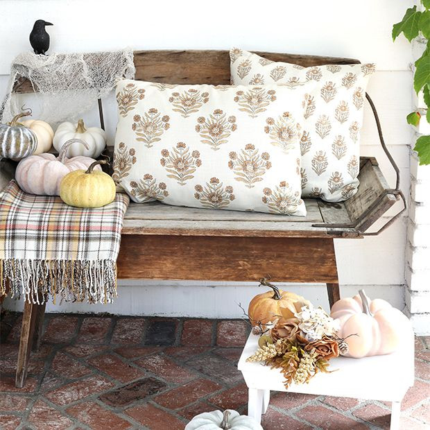 Floral Block Print Lumbar Pillow | Antique Farm House