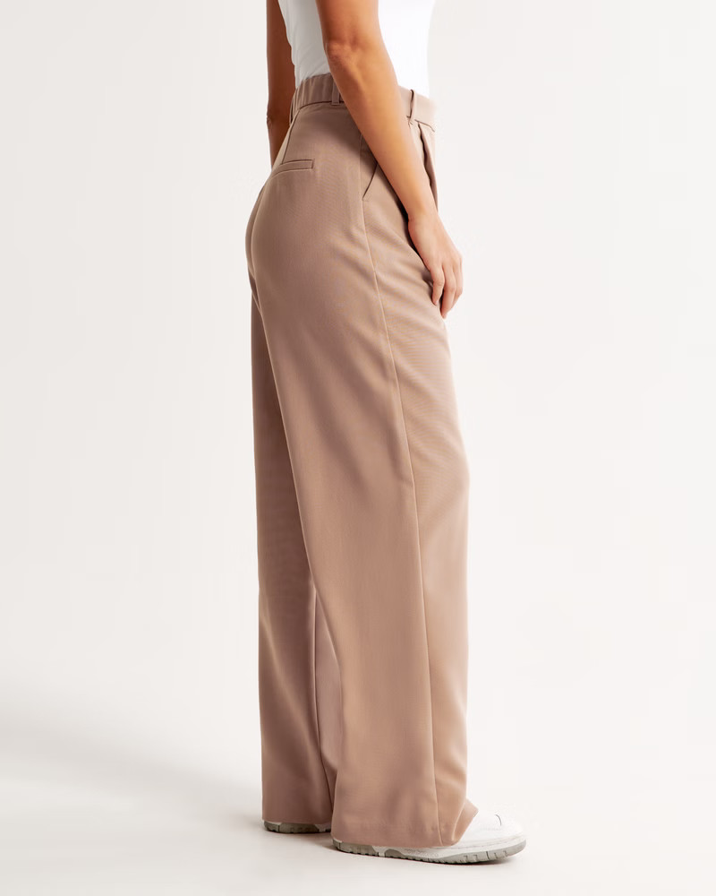 Curve Love A&F Sloane Tailored Pant | Abercrombie & Fitch (US)