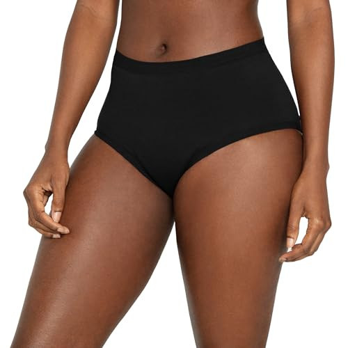 The Period Company High Waist Absorbent Period Underwear for Women Medium Flow — Reusable, Super-Absorbent, Leak Resistant Period Panties — Ultra Soft Microfiber with Organic Cotton Gusset — Black, XS | Amazon (US)