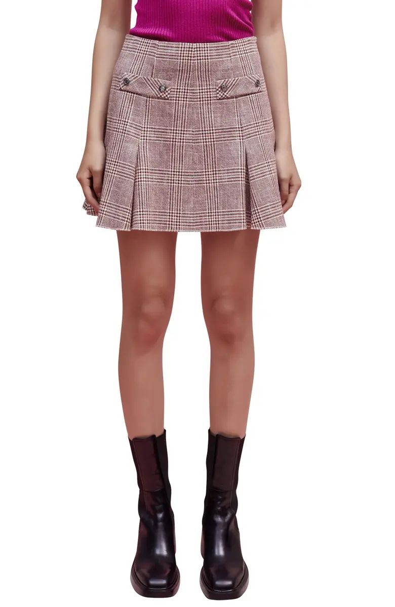 maje Jinone Plaid Miniskirt | Nordstrom | Nordstrom