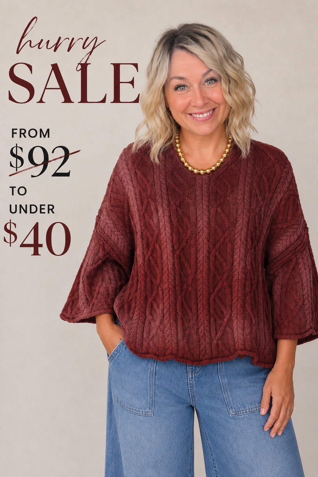 This sweater is proof that getting dressed should be fun. 💛 I’m loving the playful colors, the beautiful texture, and how effortlessly it pairs with my favorite wide-leg jeans. Comfortable, flattering, and full of personality—exactly the kind of pieces I love finding for women over 50.

And the best part? It’s on sale! Originally $92 and now under $40.

If you love easy outfits that still make a statement, this one deserves a spot in your closet.

midsize fashion over 50, women over 50 style, affordable fashion finds, sweater sale, colorful sweaters for women, comfortable outfits for women, wide leg jeans outfit, casual chic style, everyday fashion, over 50 fashion inspiration, flattering sweaters, boutique fashion finds, fall transition outfit, midsize style inspiration, Anya’s Looks.