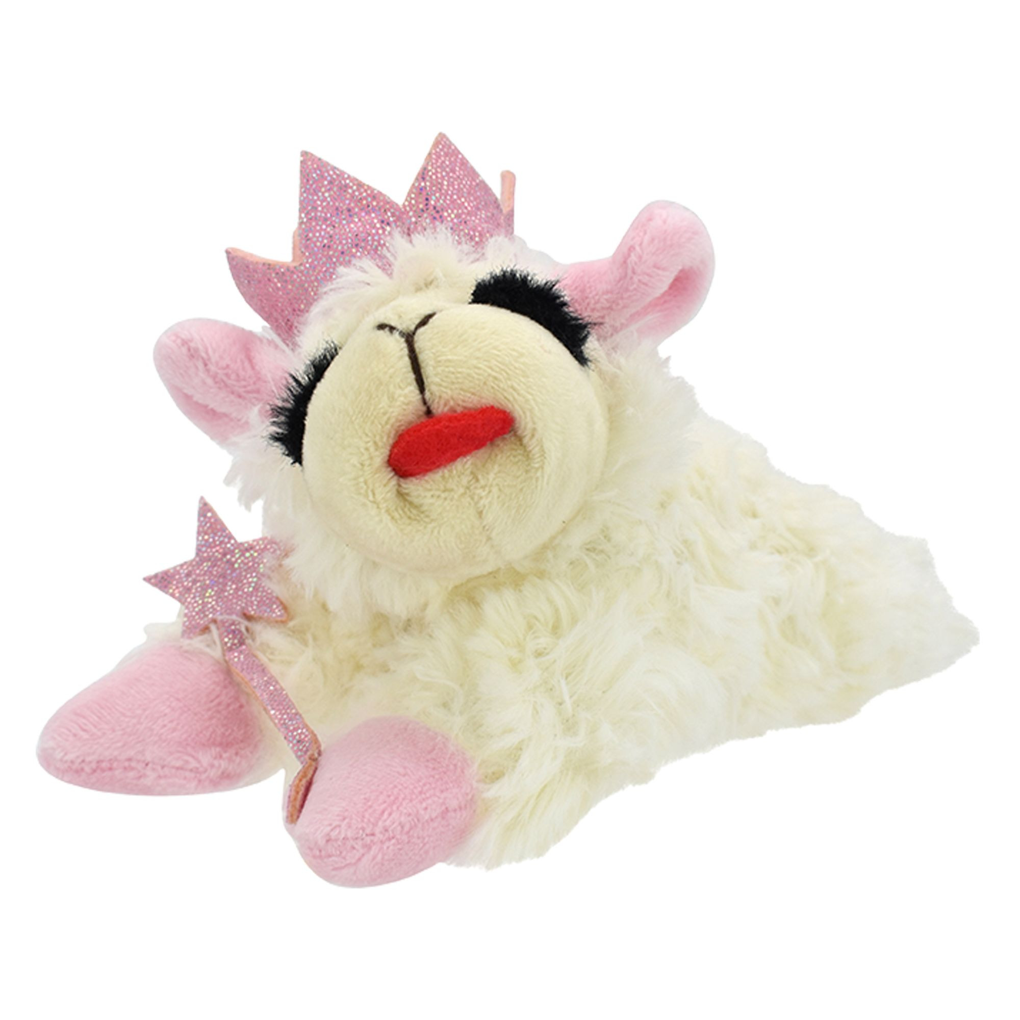 Multipet® Halloween Lamb Chop with a Pink Shiny Ballerina Crown and Wand 6" | PetSmart