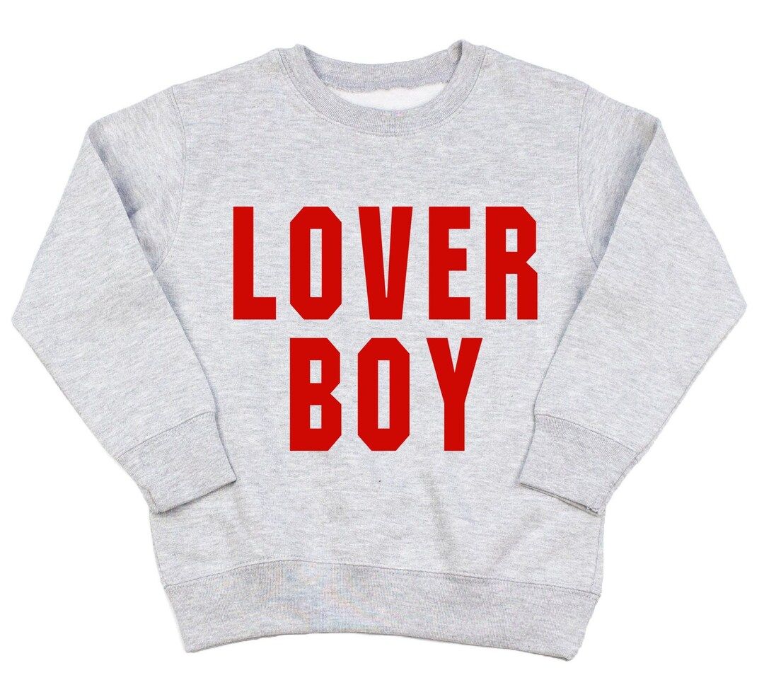 Lover Boy Shirt, Boys Valentines Sweatshirt, Baby Boy Valenetines Day Outfit, Toddler Boy Valenti... | Etsy (US)