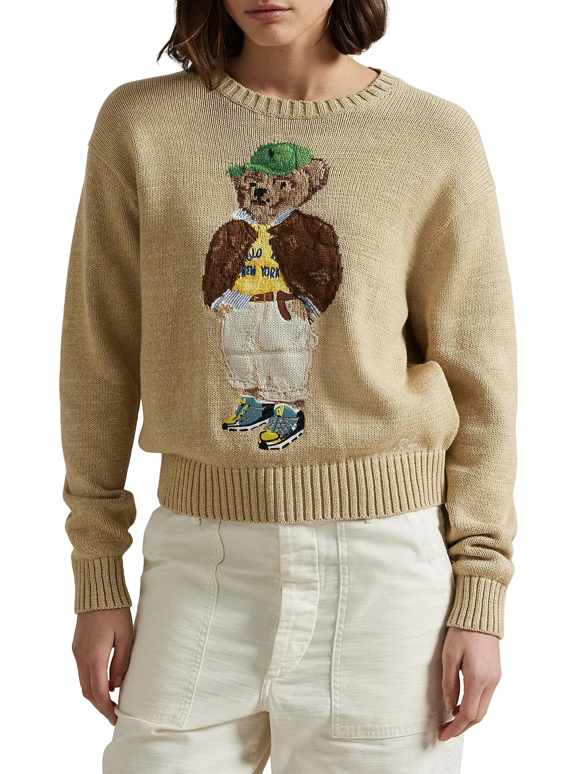 Polo Bear Knit Crewneck Sweater | Saks Fifth Avenue