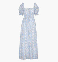 The Scarlett Nap Dress - Blue Corsica Paisley | Hill House Home US