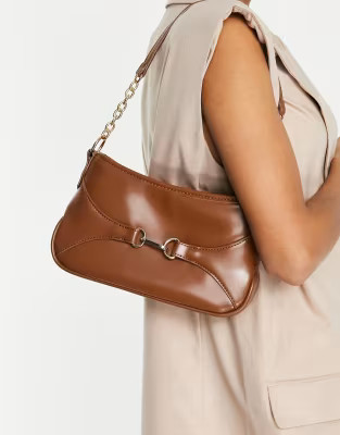 ASOS DESIGN - Sac porté épaule style années 70 avec détail métallique - Fauve  | ASOS | ASOS (Global)
