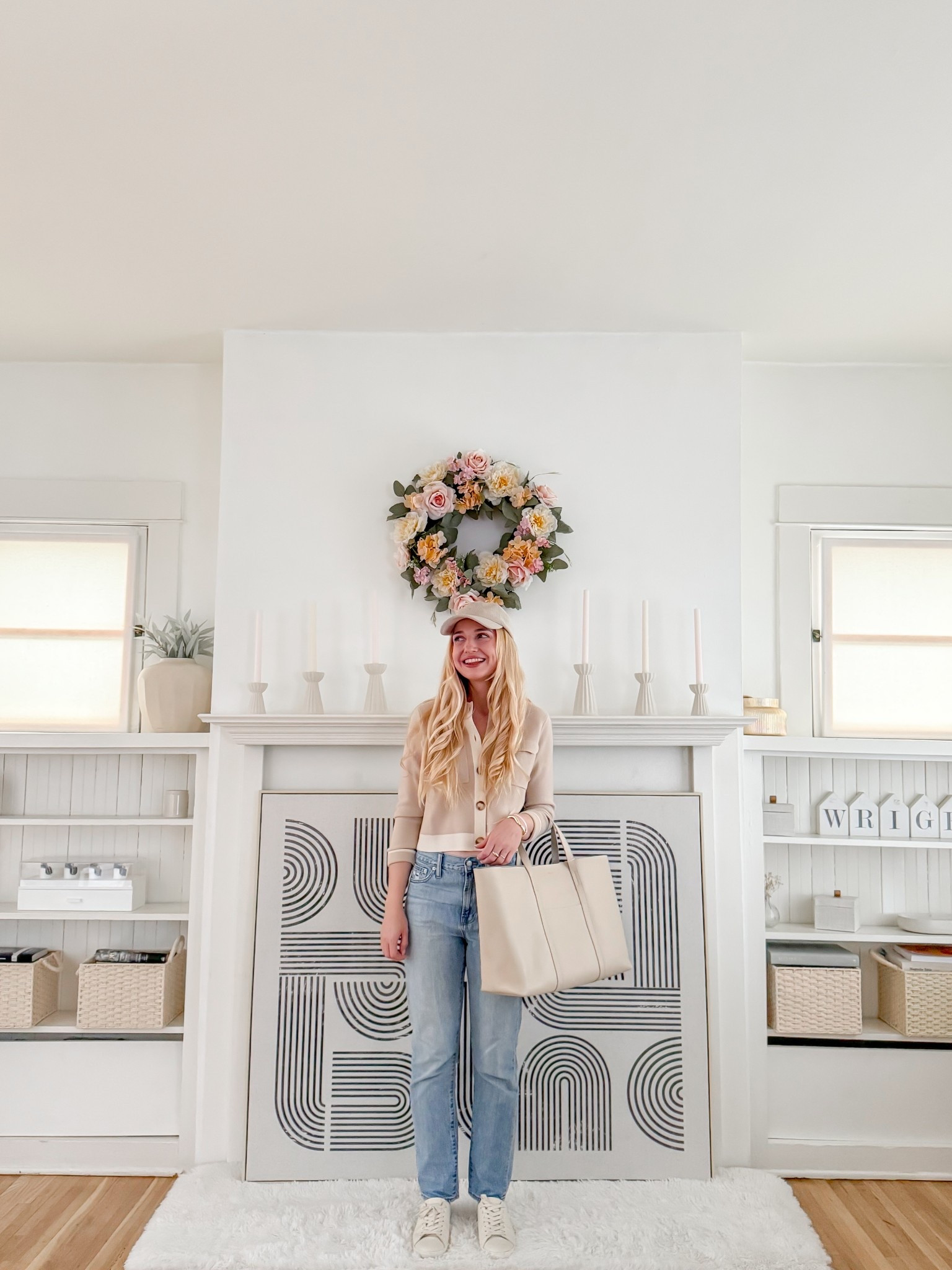 Look 5: Travel-Ready Comfort
When I’m traveling, comfort and function are key, but that doesn’t mean I want to sacrifice style. I wore jeans, a structured knit cardigan, dainty white sneakers, and the Gabin Bag for a recent weekend trip. It fit my essentials (snacks, water, Kindle, passport pouch), and still looked chic for airport lounges or train rides.

Style tip: The bag’s durable leather and easy-to-clean interior make it the perfect travel companion—and it slips right over your suitcase handle.

#LTKItBag #LTKStyleTip #LTKShoeCrush