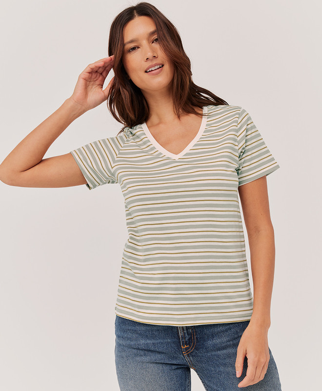 softspun v-neck tee | Pact Apparel