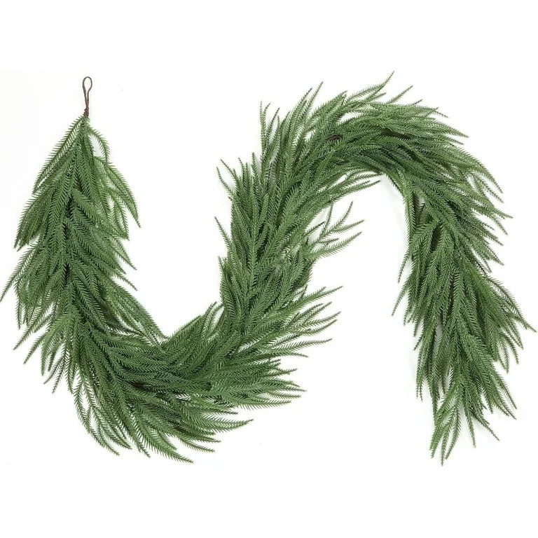 9FT Real Touch PE Christmas Garland, Full and Lifelike Holiday Decoration for Indoor & Outdoor Us... | Walmart (US)