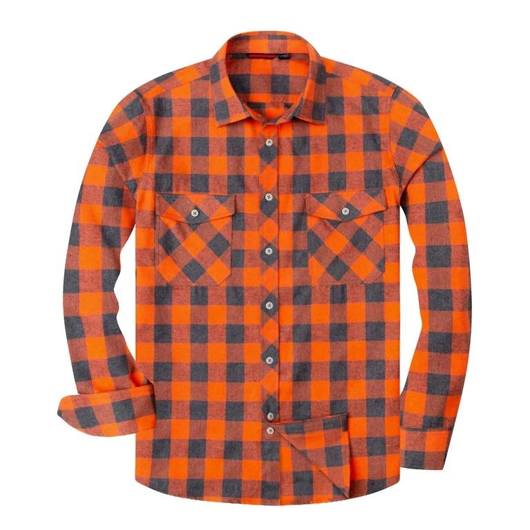 Alimens & Gentle Long Sleeve Plaid Buffalo Shirts for Men Casual Button Up Shirt | Walmart (US)