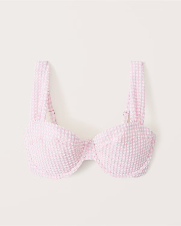 Women's Curve Love Wide Strap Pleated Underwire Bikini Top | Women's Swimwear | Abercrombie.com | Abercrombie & Fitch (US)