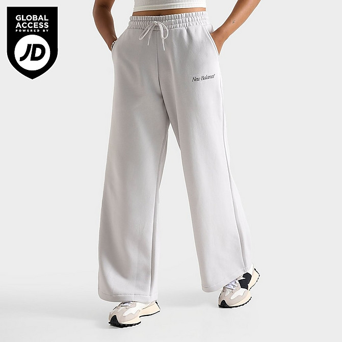 Women's New Balance Script Wide Leg Fleece Pants | Finish Line (US)