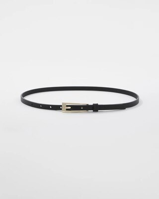 Faux Leather Rectangular Buckle Belt | White House Black Market