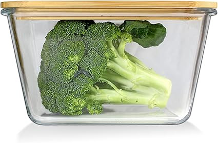 Urban Green Glass Container Bamboo Lids, Glass Food Storage Containers, Meal Prep Containers, Pan... | Amazon (US)