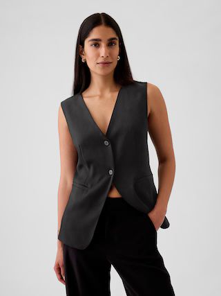 Longline Twill Vest | Gap (US)