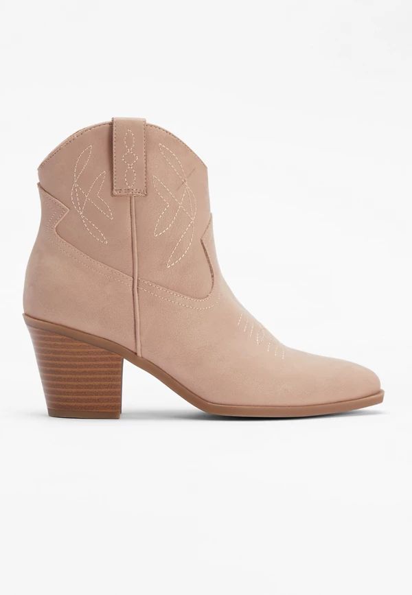 Ideal Heel Crystal Western Ankle Boot | Maurices