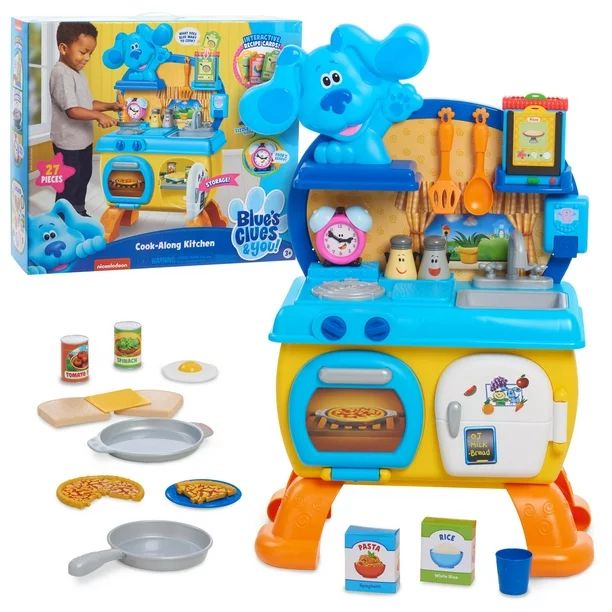 Blue's Clues & You! Cook-Along Pretend Play Kitchen Set, Includes Over 20 Pieces, Lights, Realist... | Walmart (US)