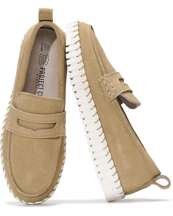 Project Cloud Genuine Leather Loafers for Women - Memory Foam Womens Shoes - Non Slip Spring Loaf... | Amazon (US)